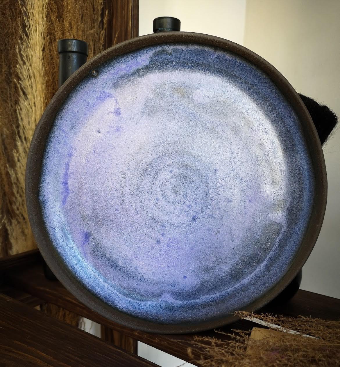 Purple Enamel Clay Plate